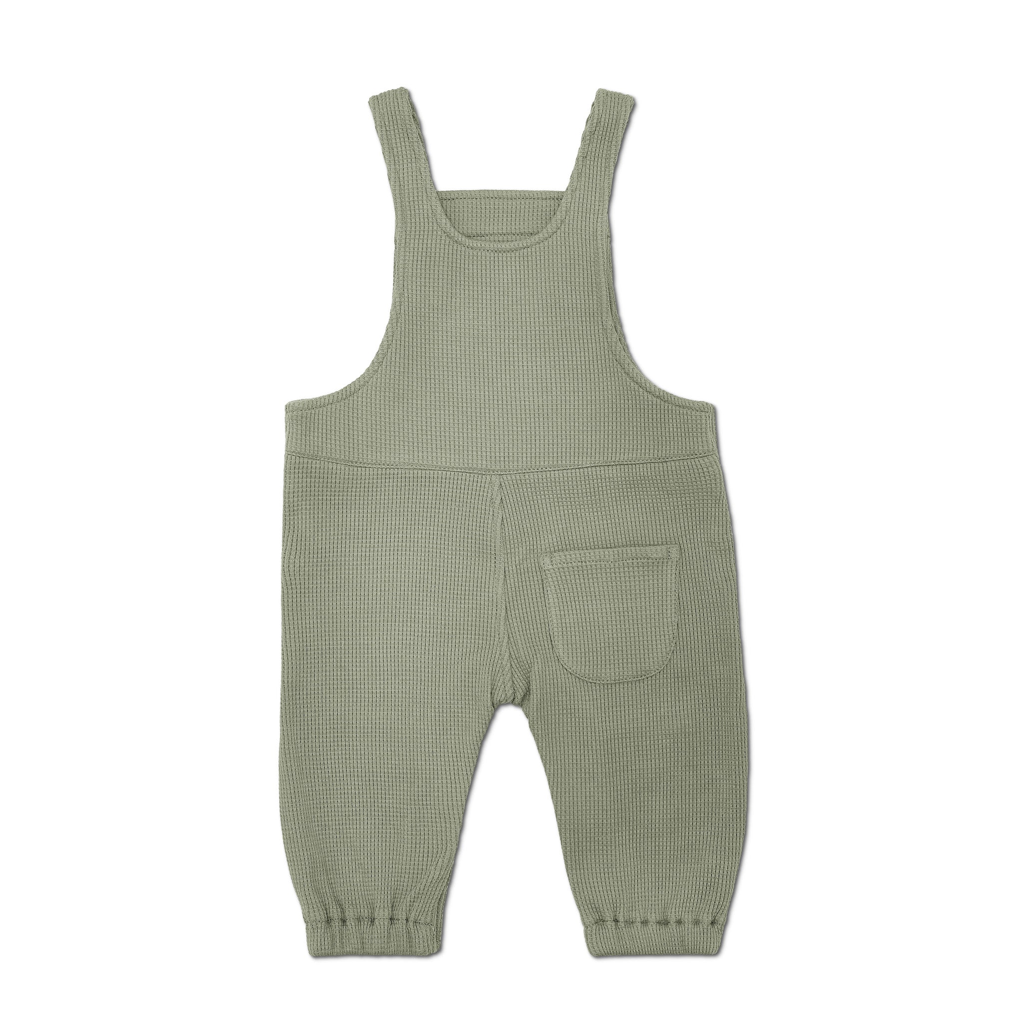 Waffle Overalls - Olive Green