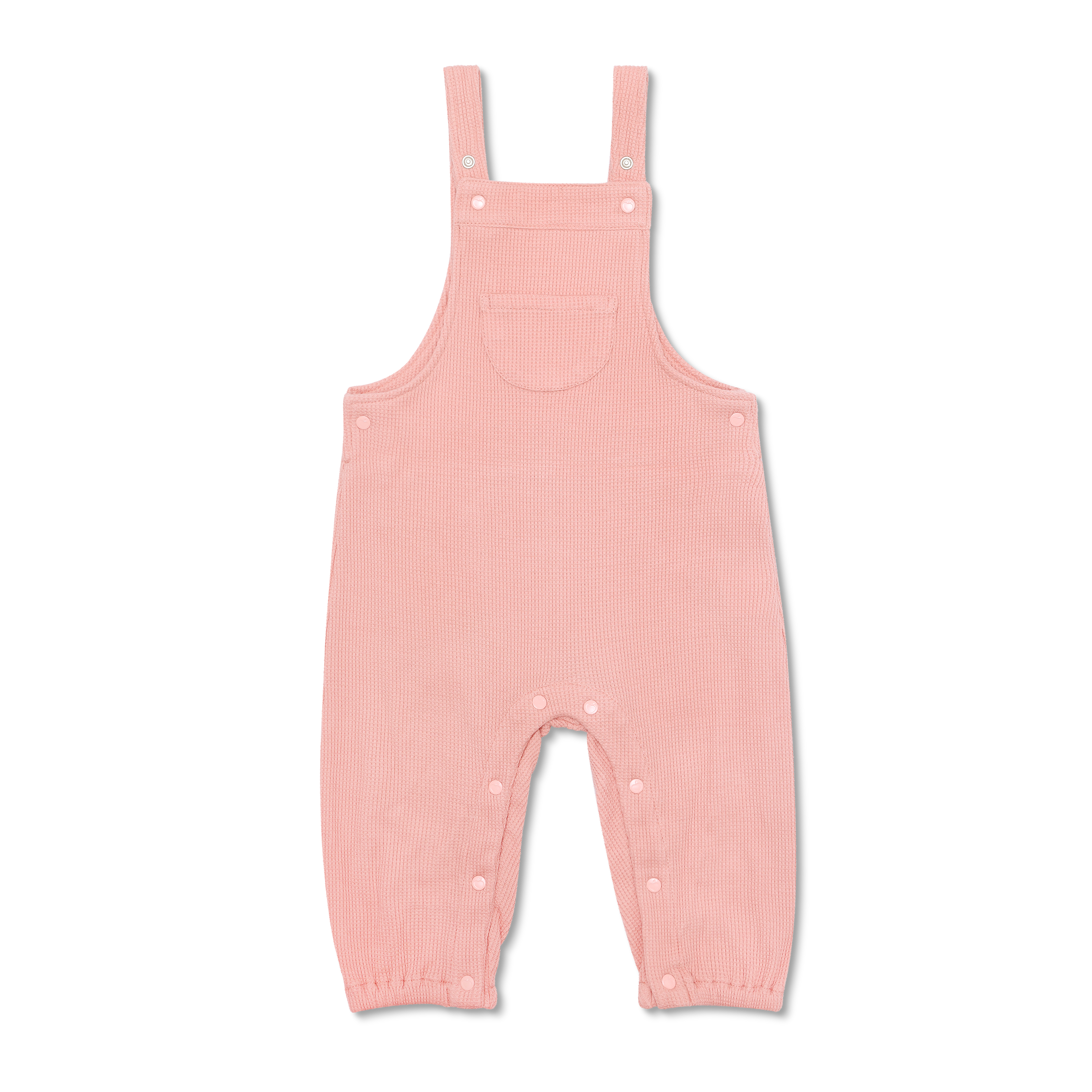 Waffle Overalls - Dusty Rose