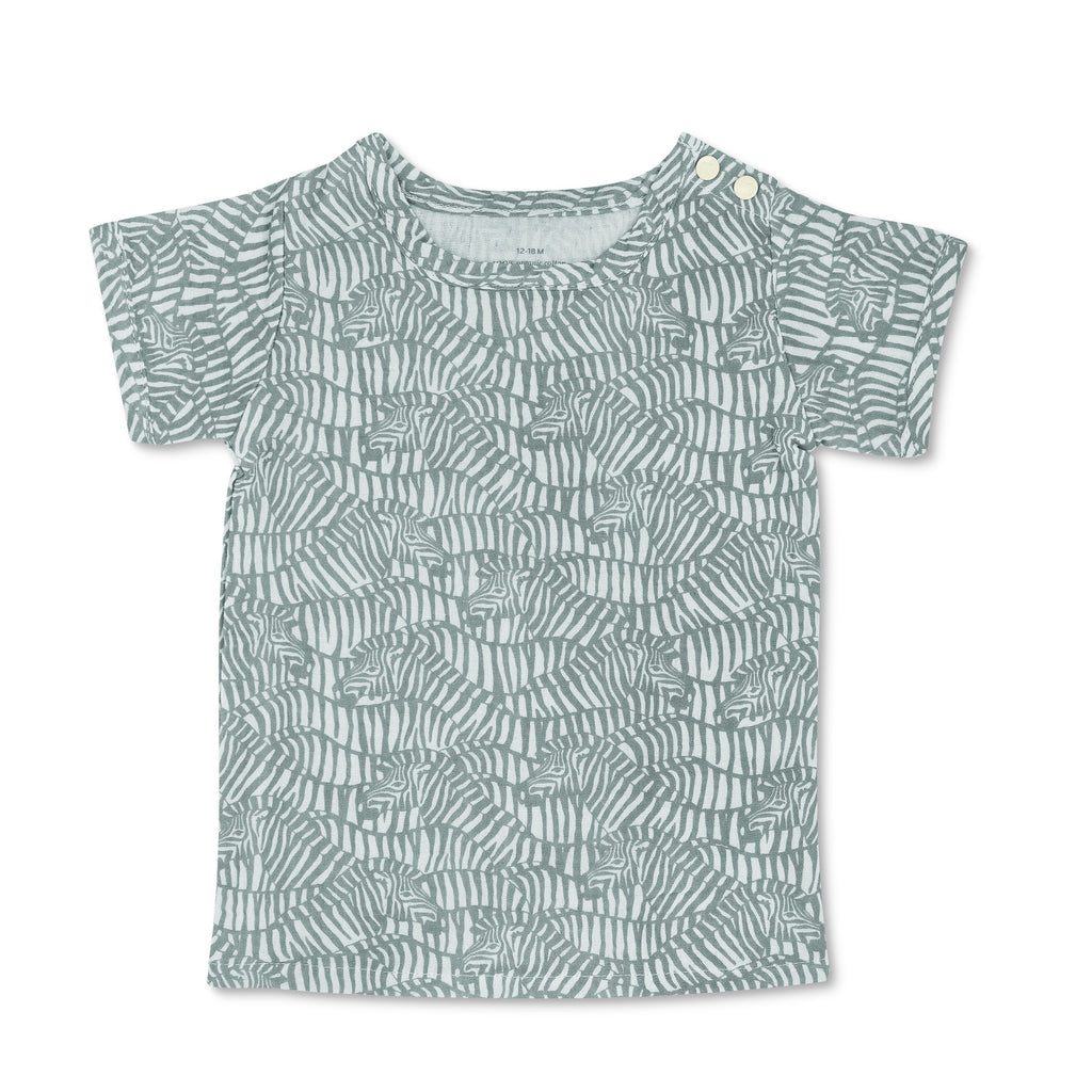 Muslin Short Sleeve Shirt - Zebra Print