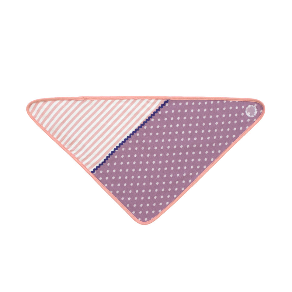 purple polka dots bandana bib
