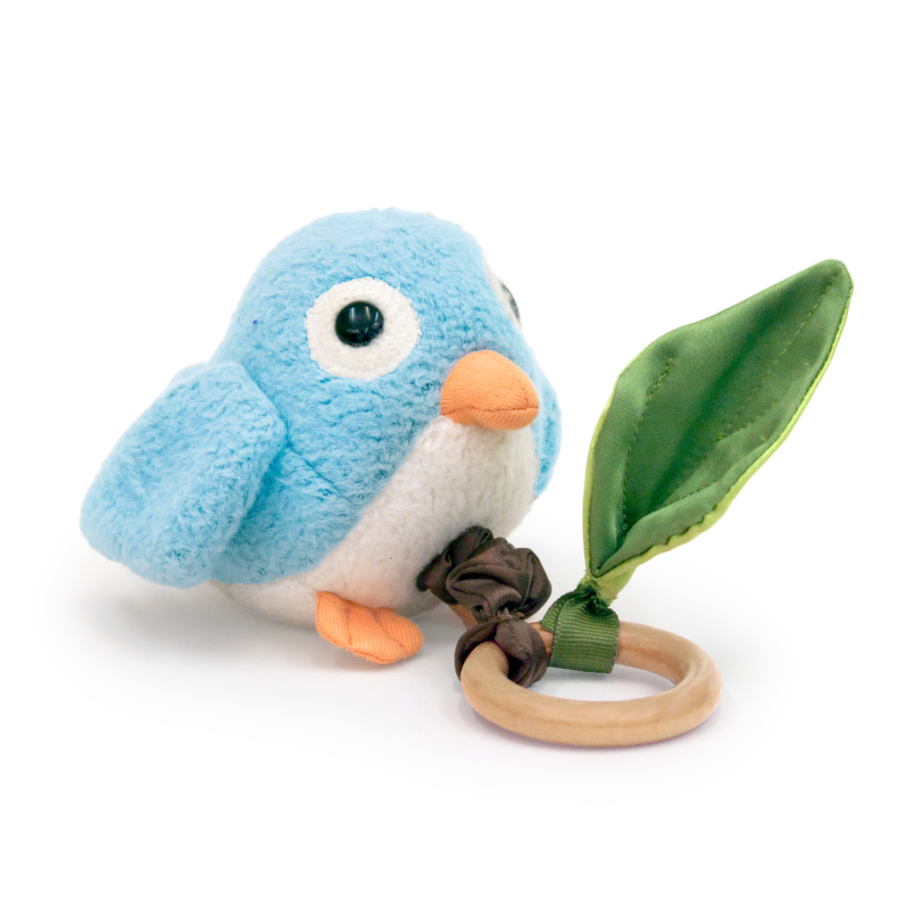 Crawling Critter Teething Toy - Blue Birdy