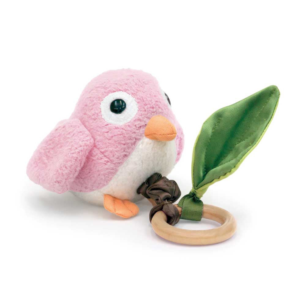 Crawling Critter Teething Toy - Pink Birdy