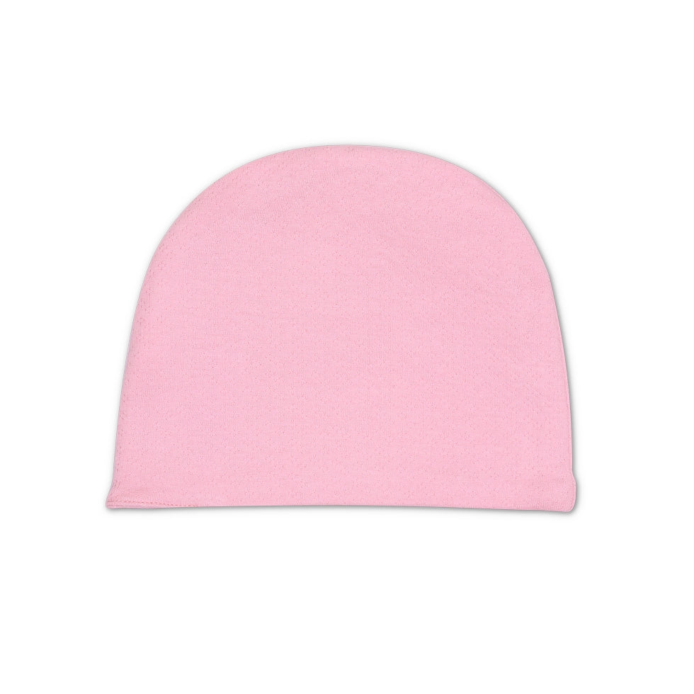 Organic Cotton Hat – Pink Pointelle