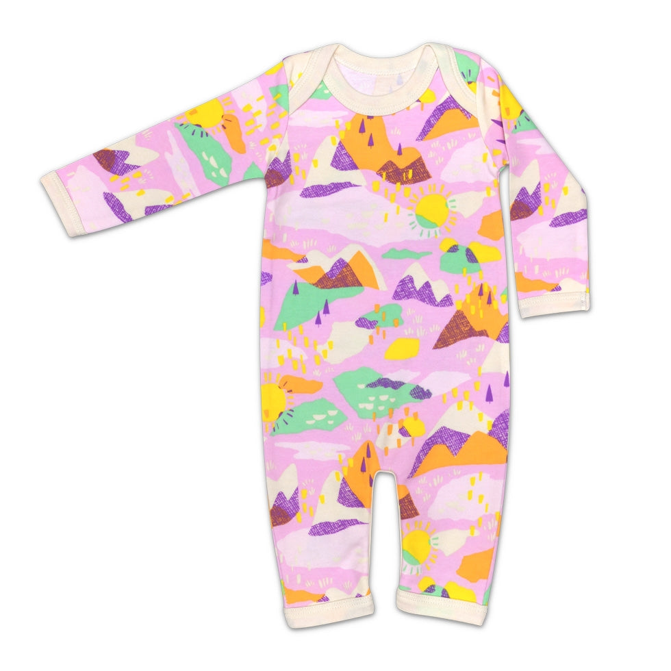 Organic Cotton Coverall - Pink Mountain