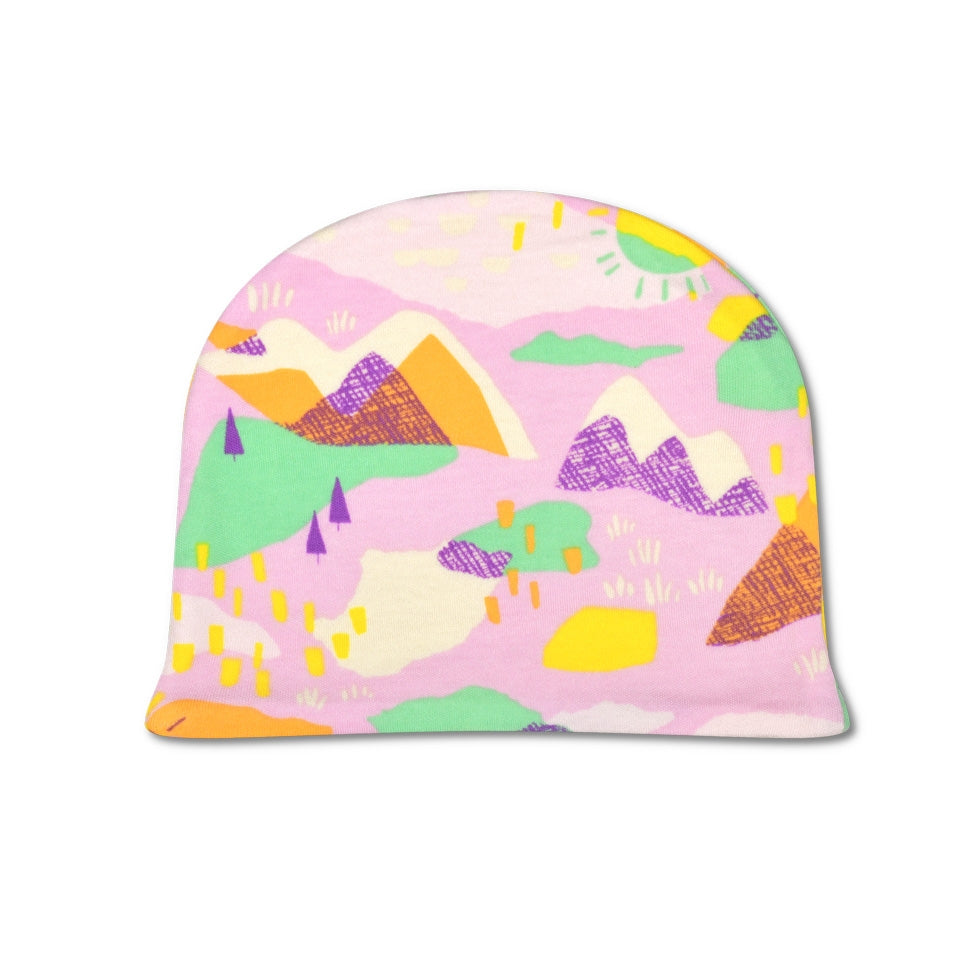 Organic Cotton Hat – Pink Mountain
