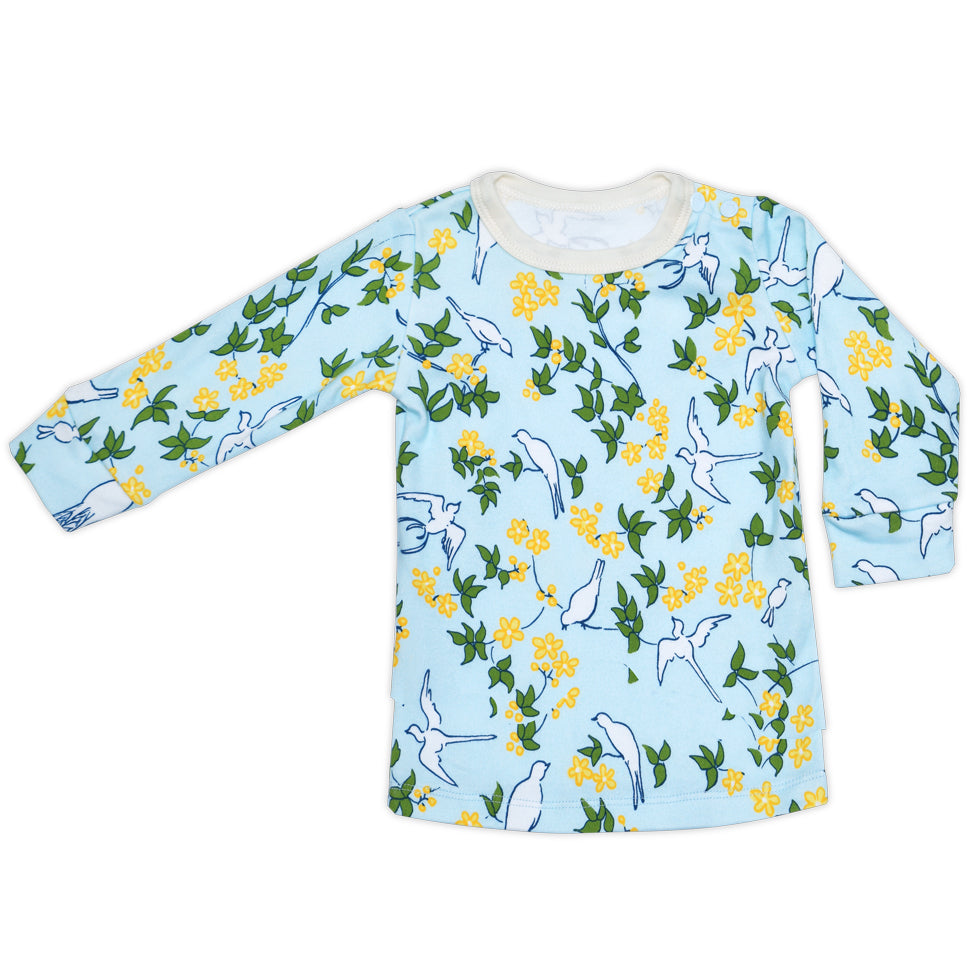 Lala Curio Long Sleeve Shirt -  Enchanted Leaves Blue