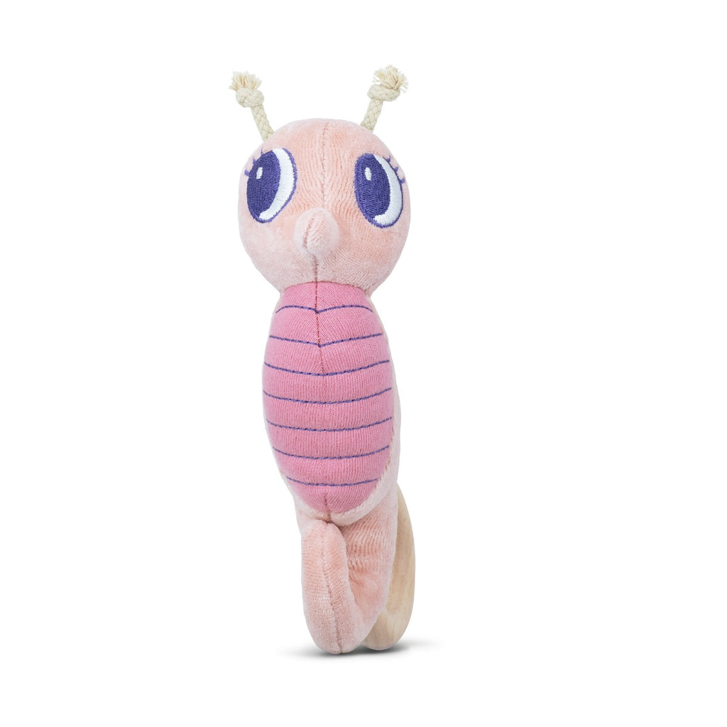 Pink Seahorse Teething Rattle
